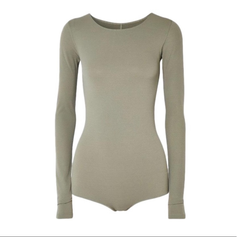 Rick Owens Sage Green Lilies Stretch Bodysuit